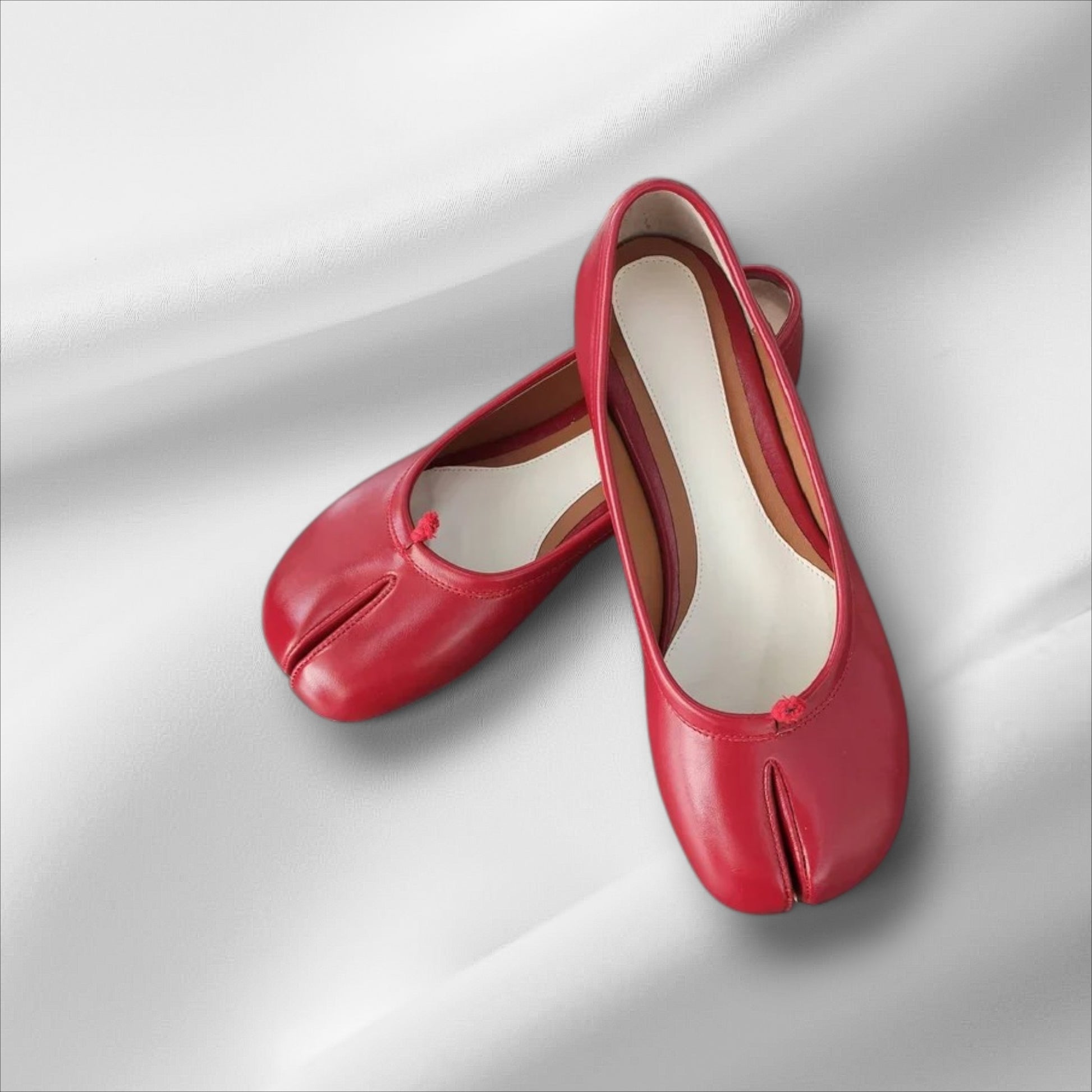Crimson Whispers Tabi Shoes