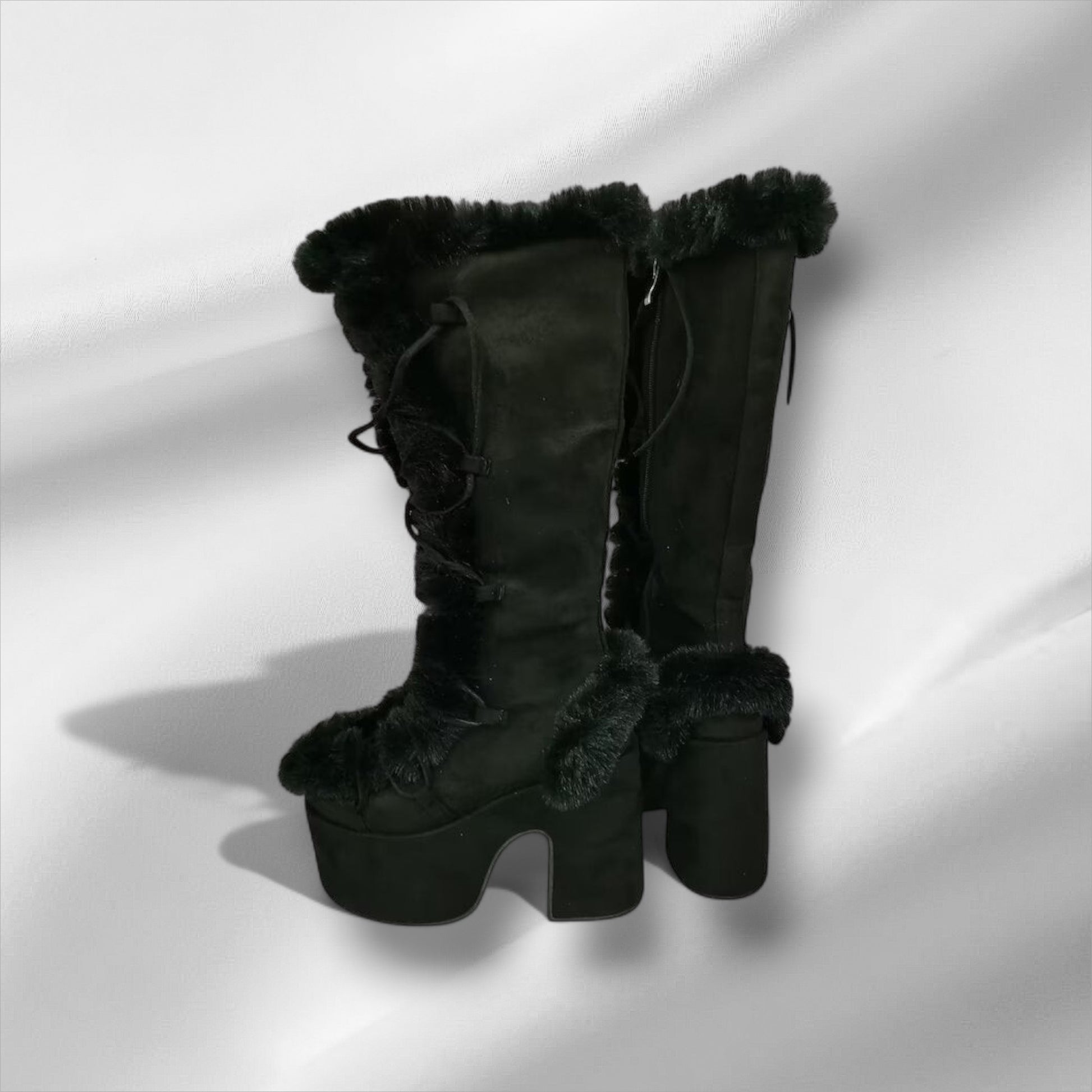 Noir Fable Fur Boots