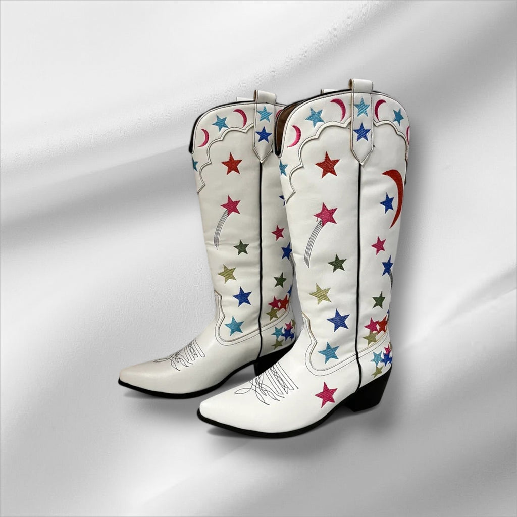 White Star Cowboy Boots