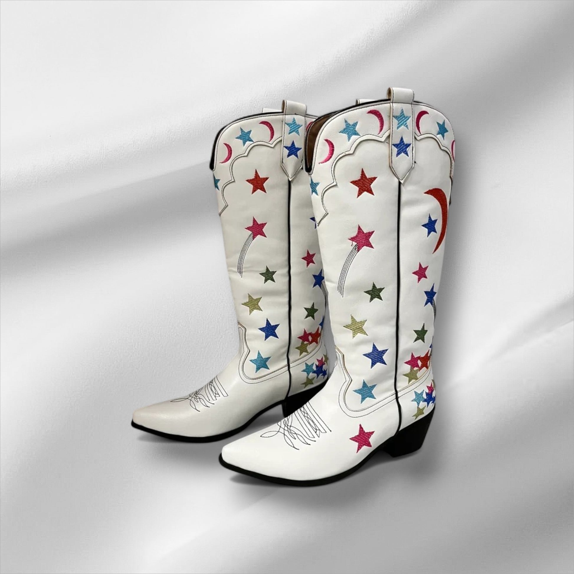 White Star Cowboy Boots