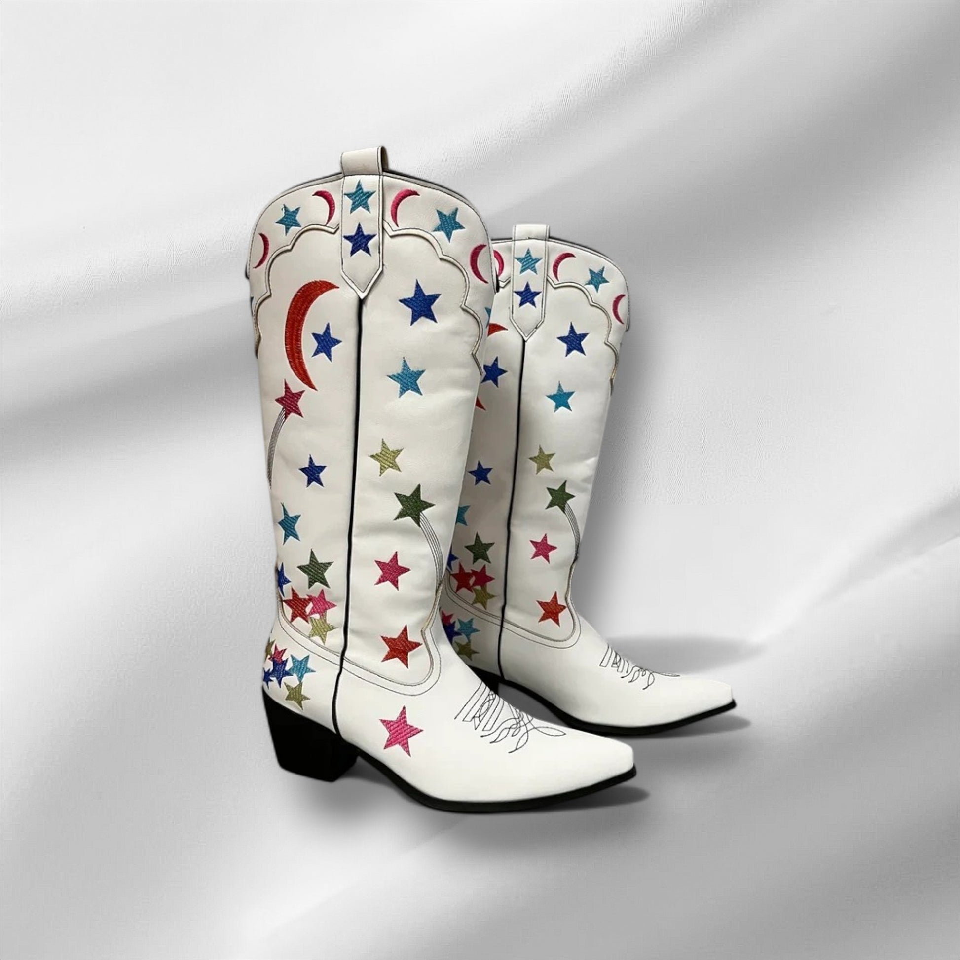 White Star Cowboy Boots