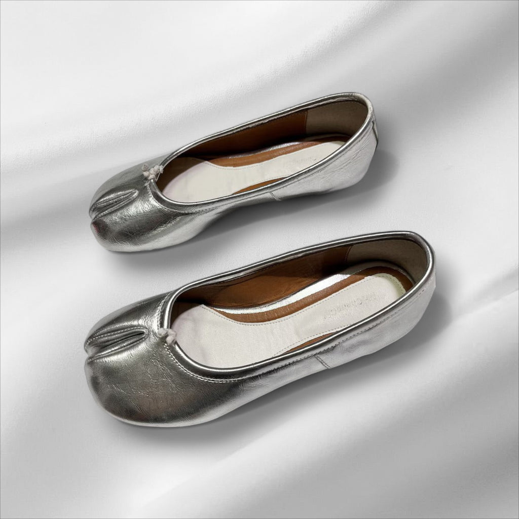 Silver Orbit Tabi Flats