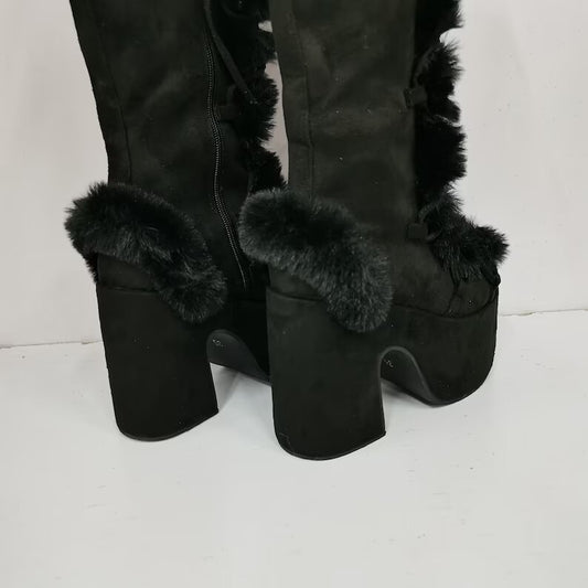 Vintage Snow Boot Black for Women