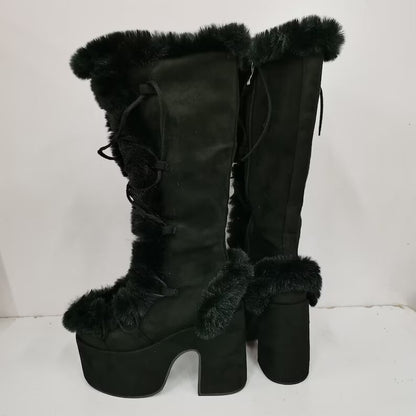 Vintage Snow Boot Black for Women