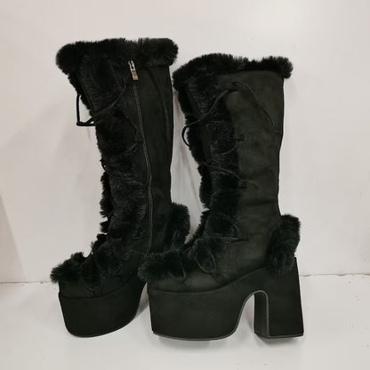 Vintage Snow Boot Black for Women