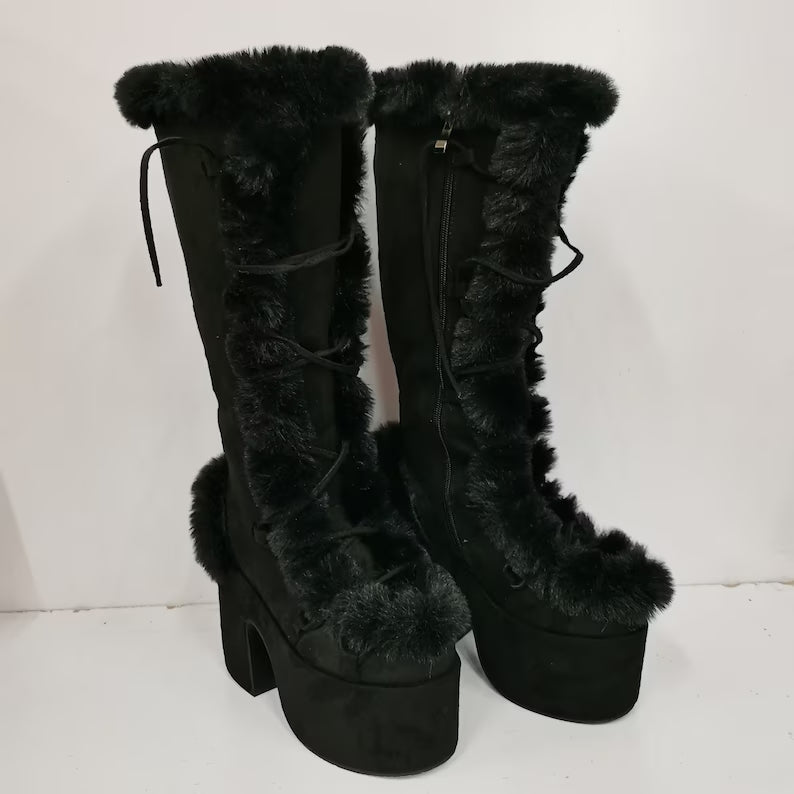 Vintage Snow Boot Black for Women