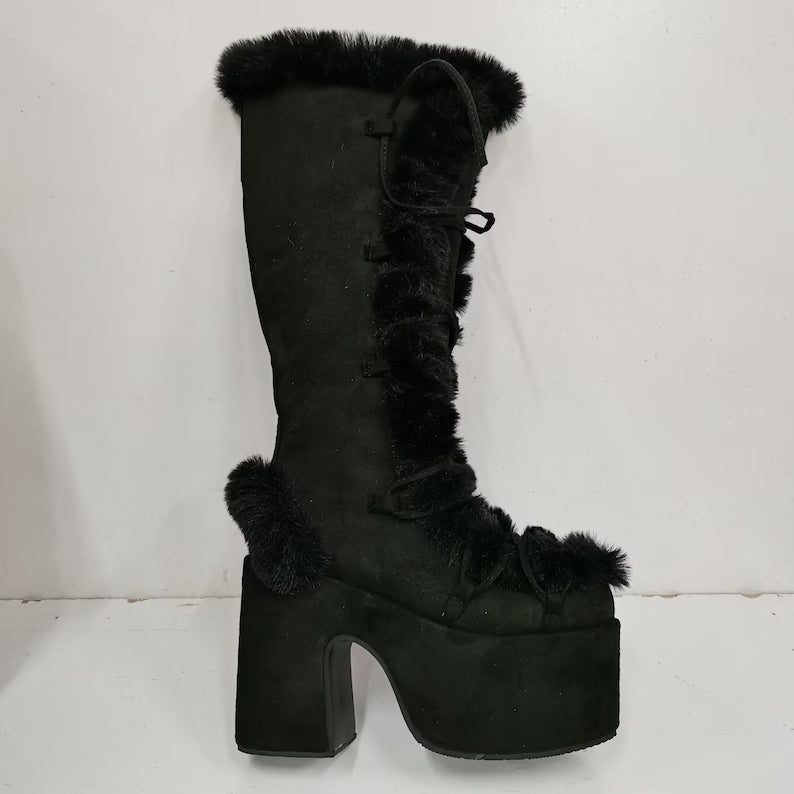 Vintage Snow Boot Black for Women