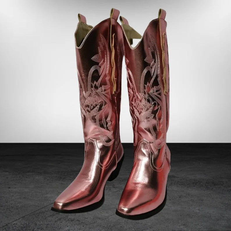 Vintage Women Western Cowboy Boots.