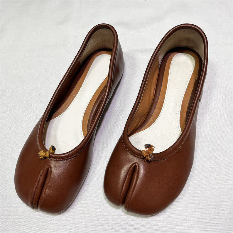 Handmade Women Split Toe Tabi Ballet Flats